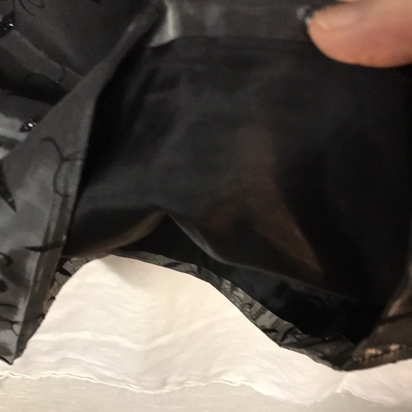 YL by YAIR Sleeveless Formal Cocktail Dress size 8 Gray Shimmer Black Sparkle - Picture 6 of 11